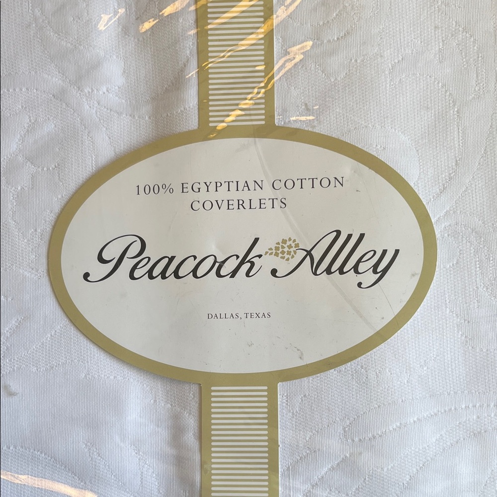 Peacock Alley King White Egyptian Cotton Coverlet
